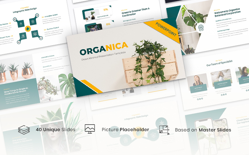 Organica - Green Minimal PowerPoint template