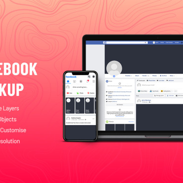 Facebook Isolated Product Mockups 145167