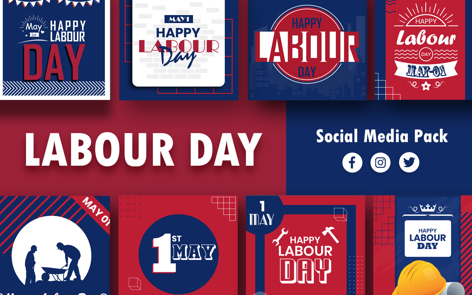 Labour Day Social Media Template