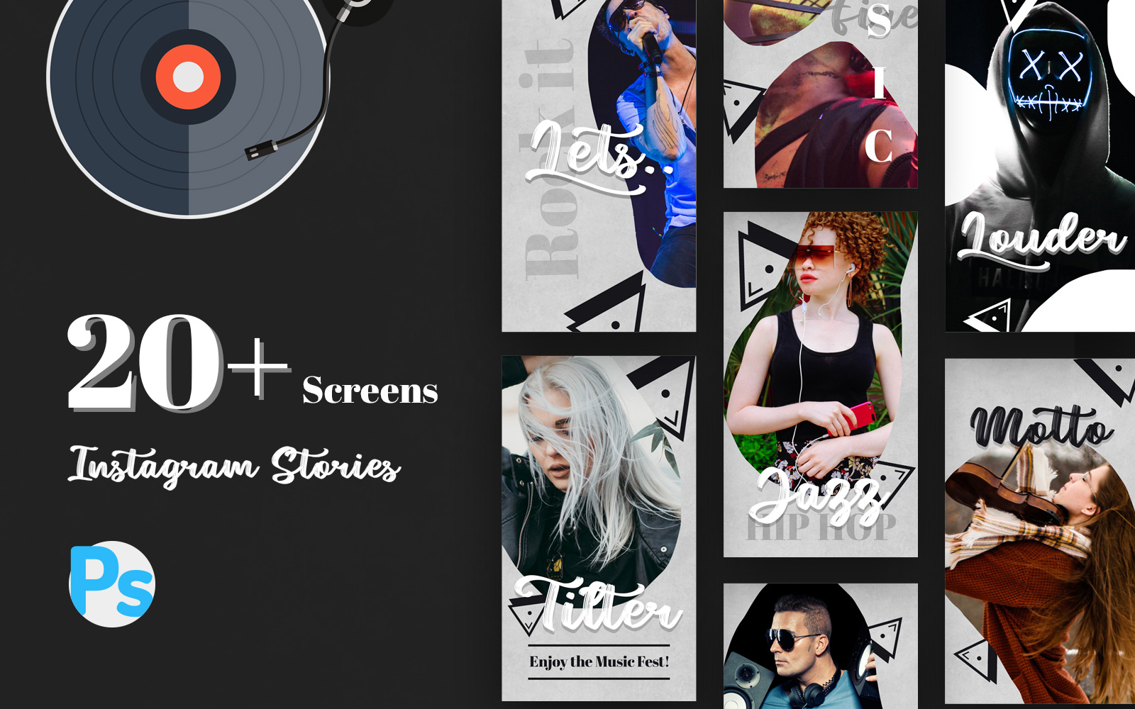 Music Instagram Stories Social Media Template