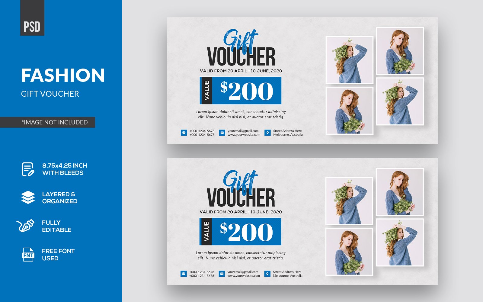 Fashion Gift Voucher - Corporate Identity Template