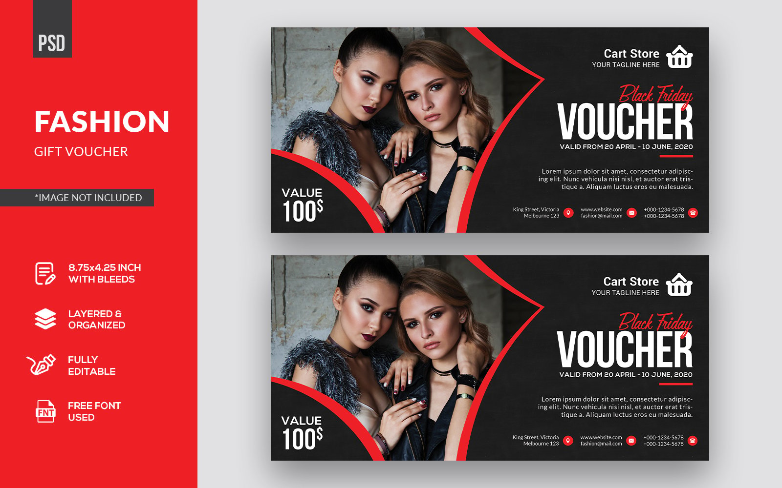 Fashion Gift Voucher - Corporate Identity Template