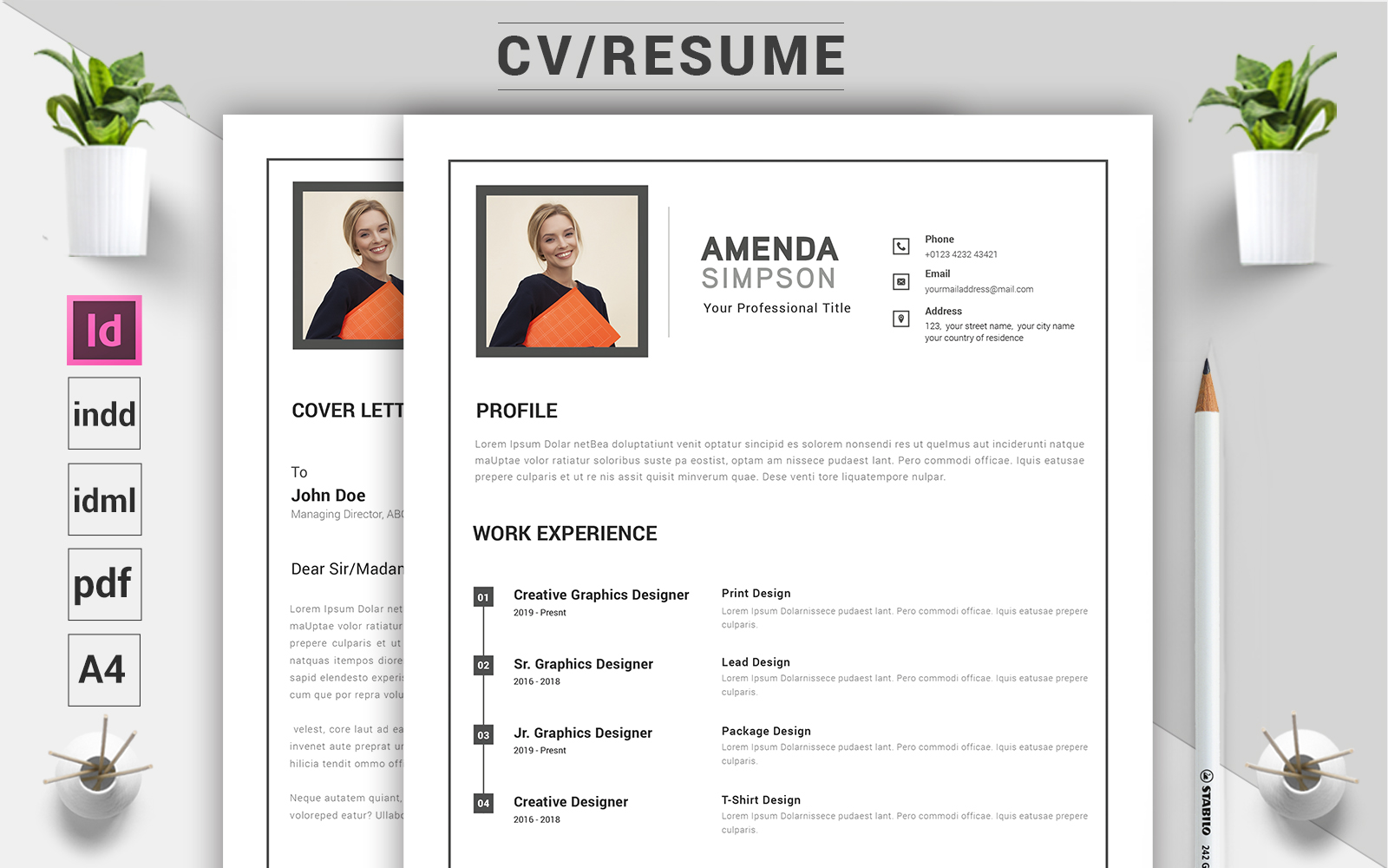Amenda Simpson - CV & Resume Template