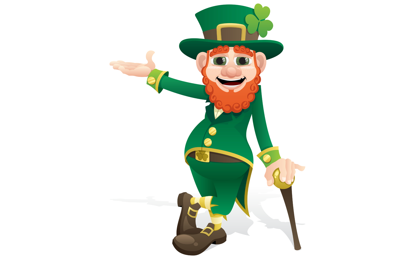 Leprechaun Presenting - Illustration