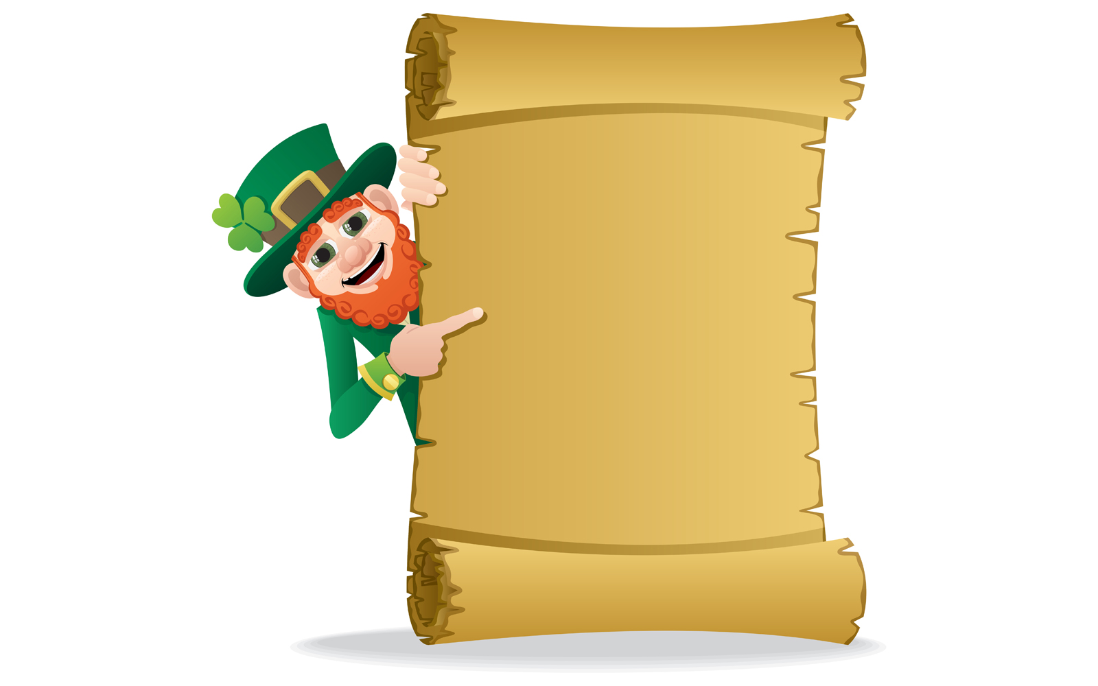 Leprechaun Scroll - Illustration