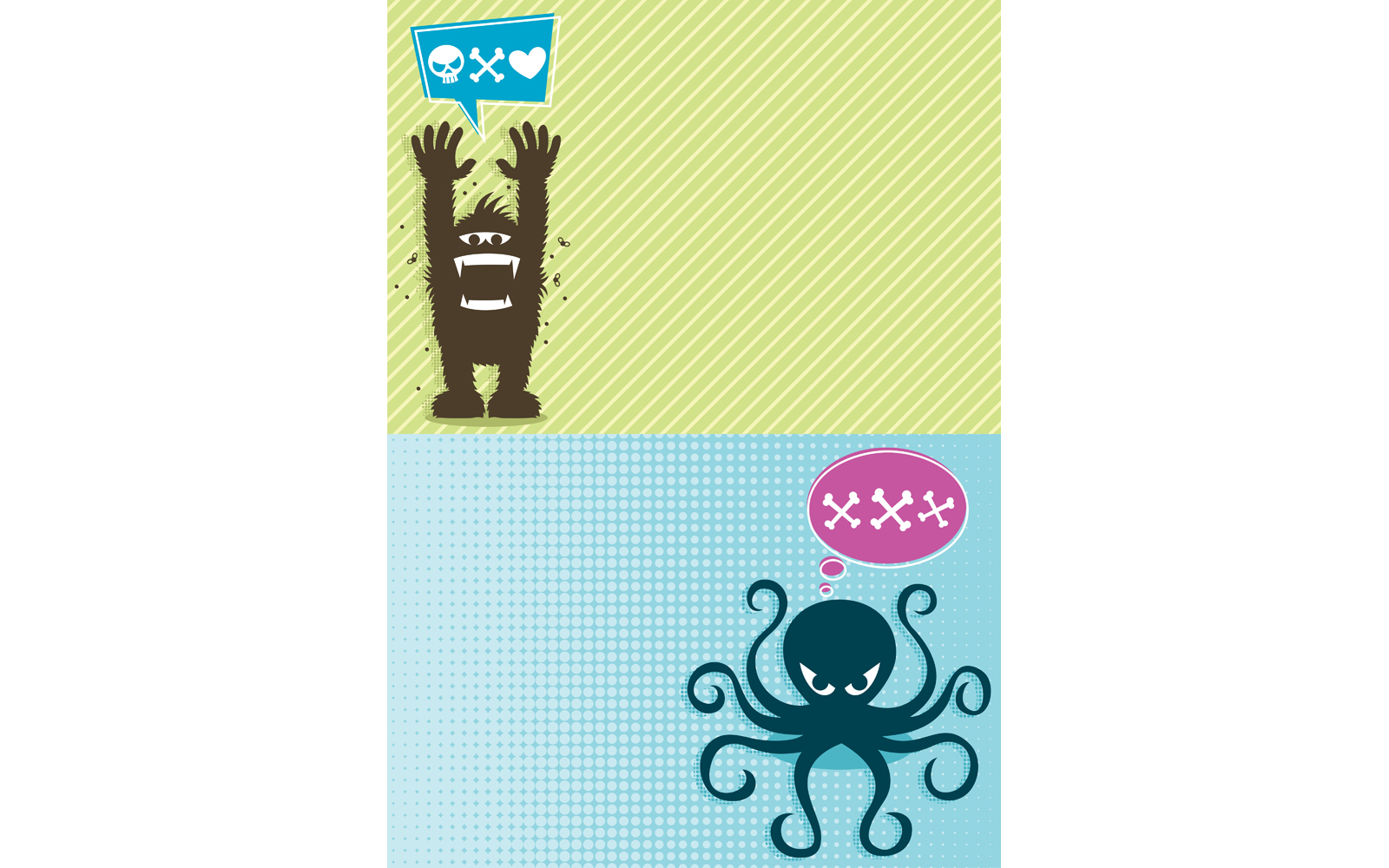 Monster Backgrounds 1 - Illustration