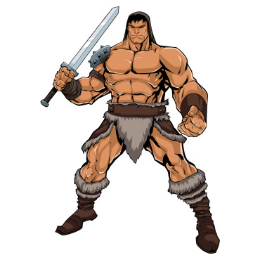 Warrior Conan Illustrations Templates 145467