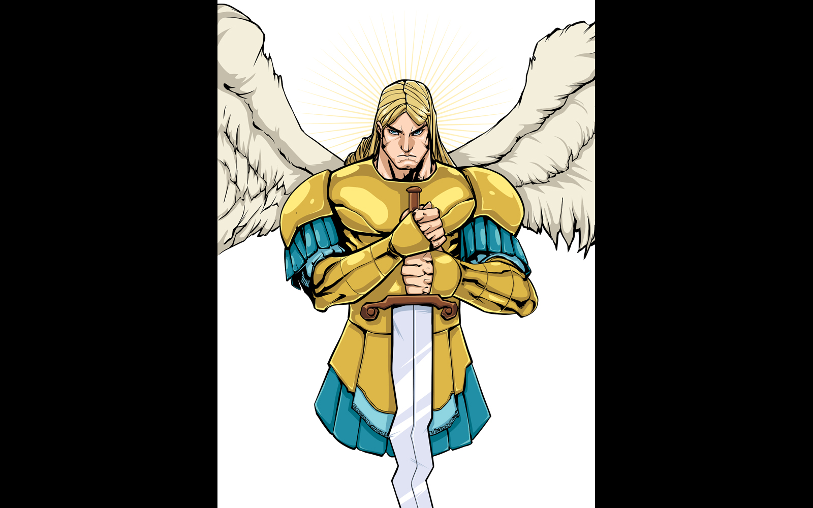 Archangel Michael Portrait - Illustration