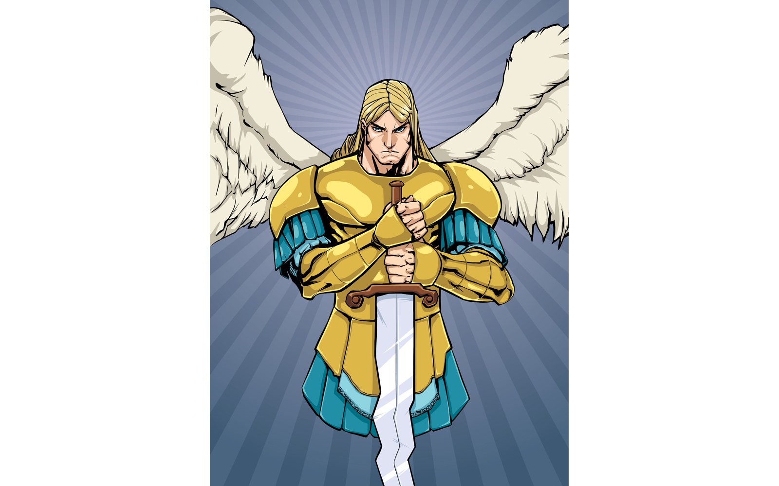 Archangel Michael Portrait - Illustration