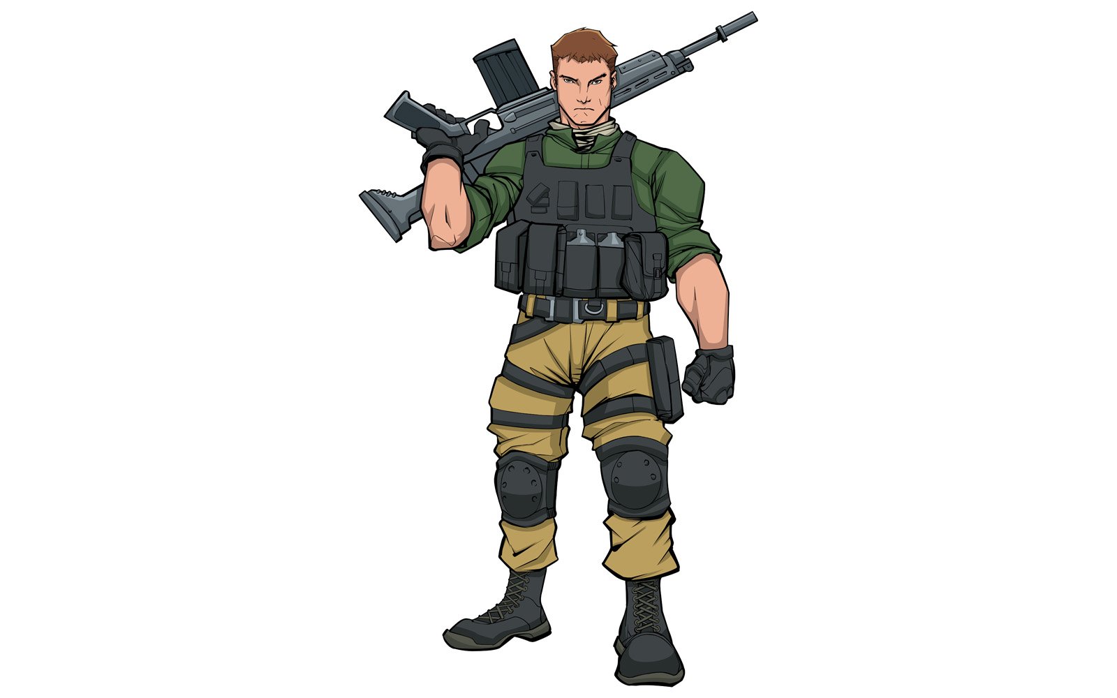 Soldier Standing Tall - Illustration