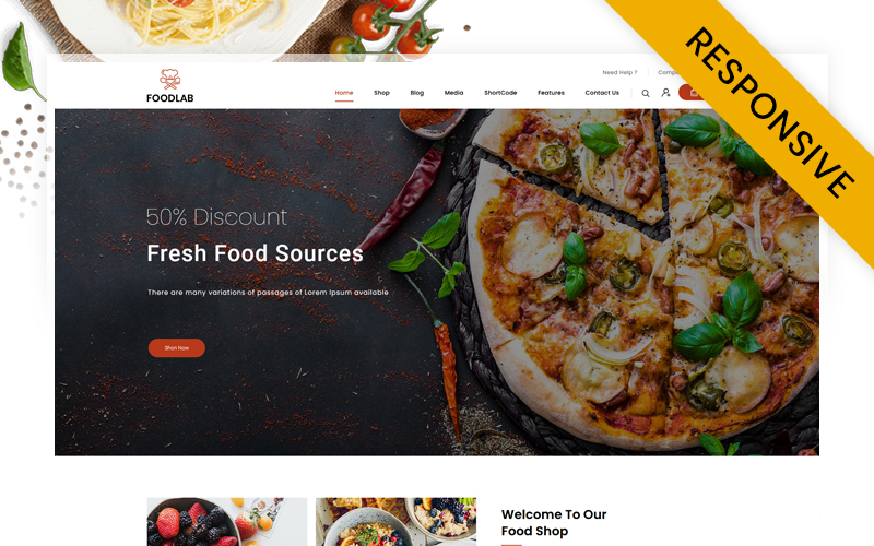FoodLab - Restaurant Food Store Elementor WooCommerce Responsive Theme