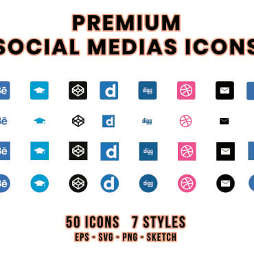 Social Media Icon Sets 145739