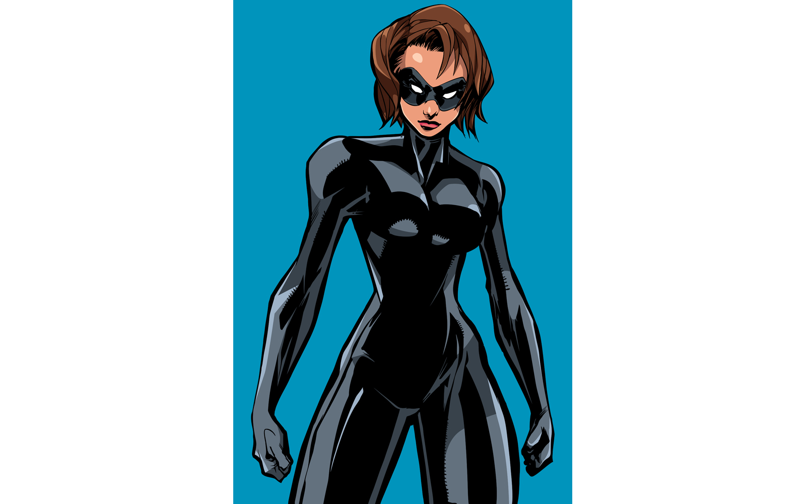 Superheroine Battle Mode No Cape - Illustration