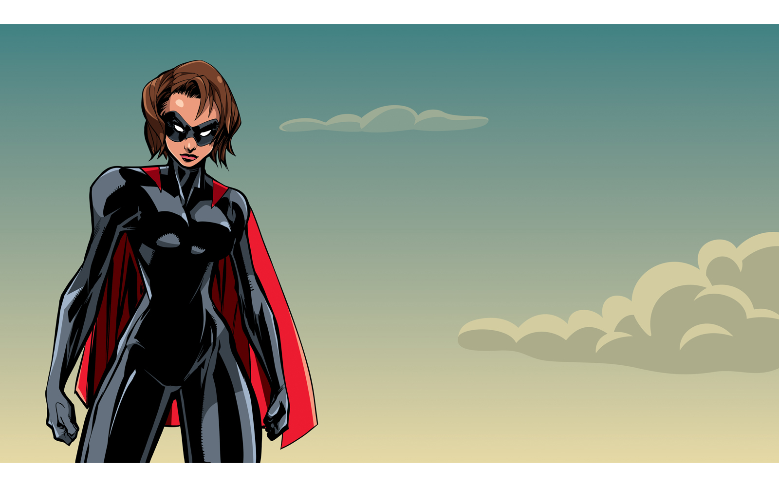 Superheroine Battle Mode Sky - Illustration