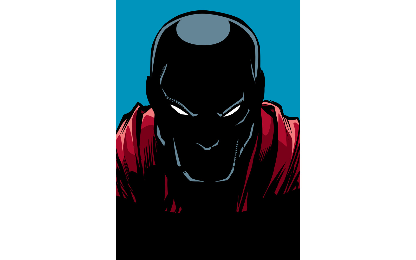 Superhero Portrait Silhouette - Illustration