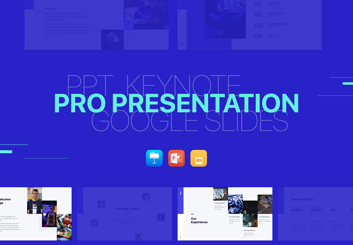 Pro Presentation - Smooth Animated Bundle PowerPoint template