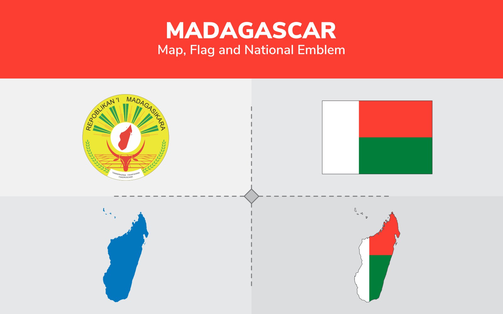 Macedonia Map, Flag and National Emblem - Illustration