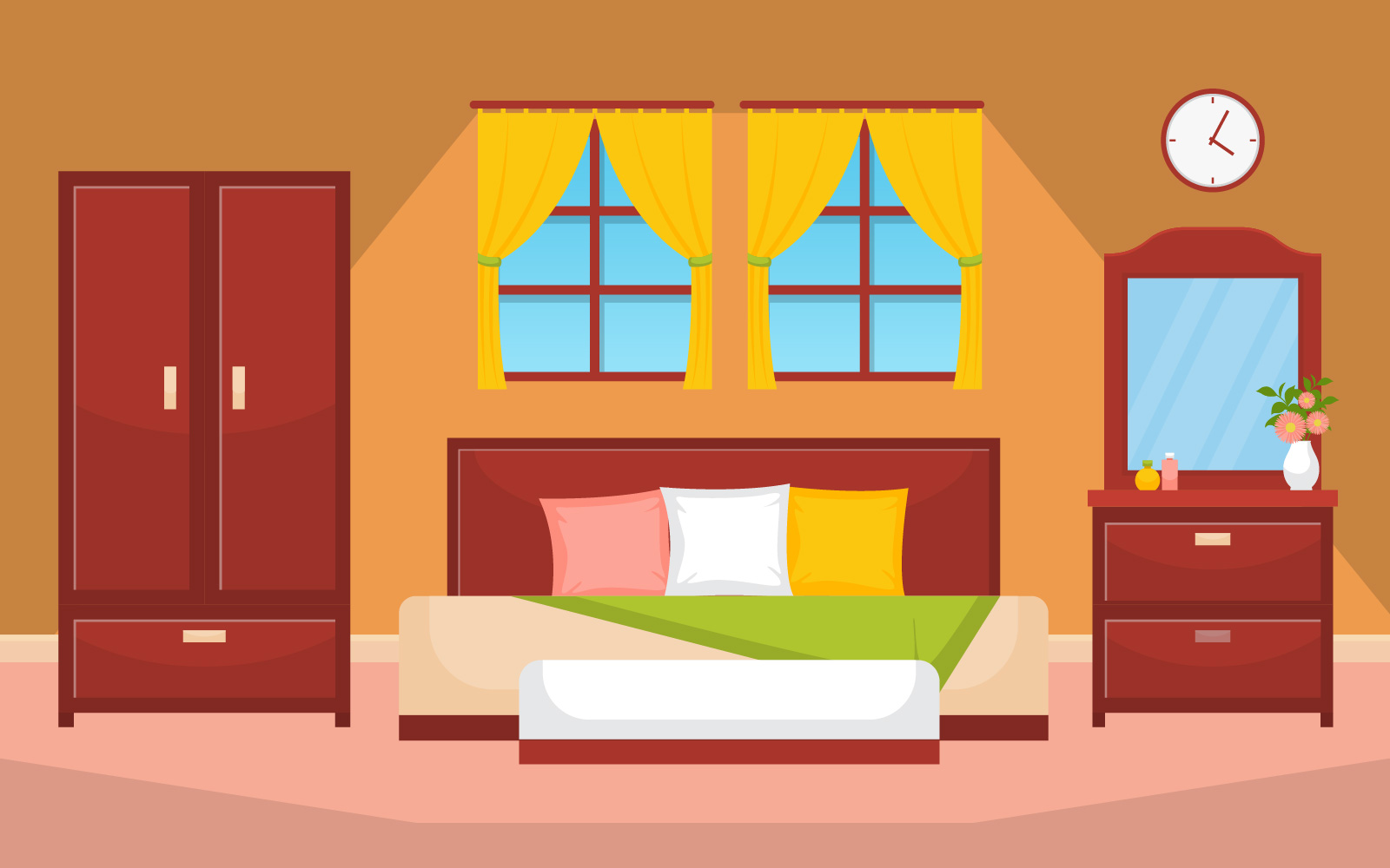 Bedroom Design Interior - Illustration