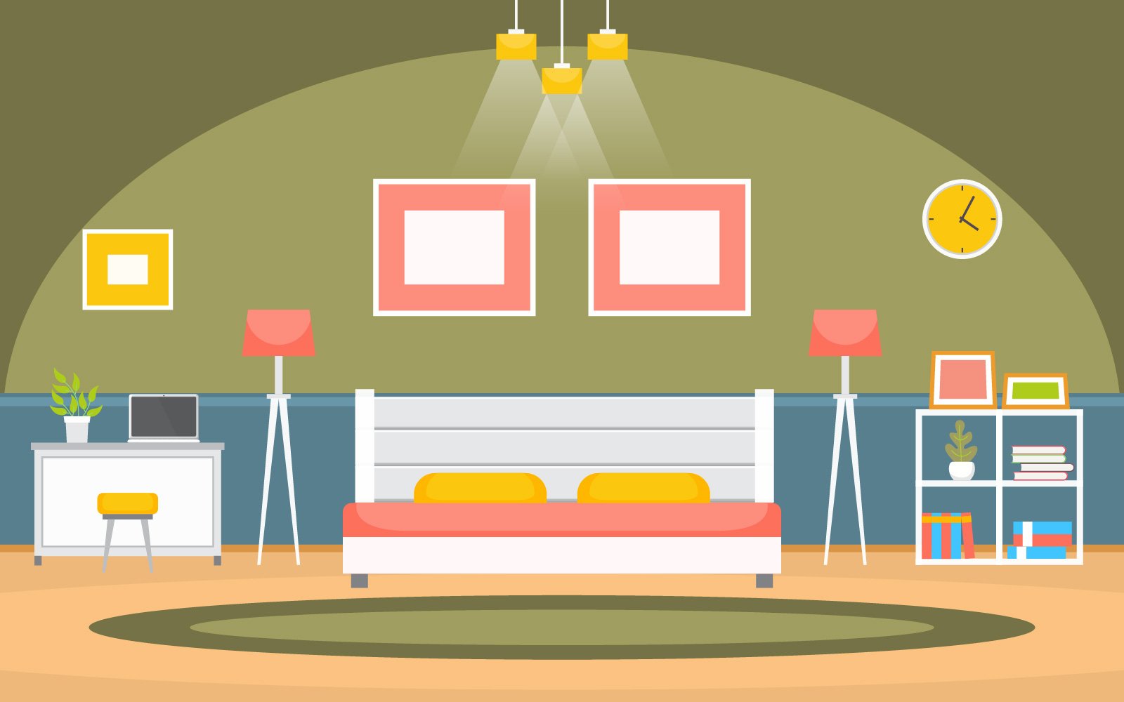 Bedroom Interior Modern - Illustration