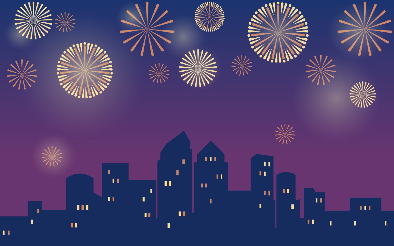 FIrework Greeting Card - Illustration