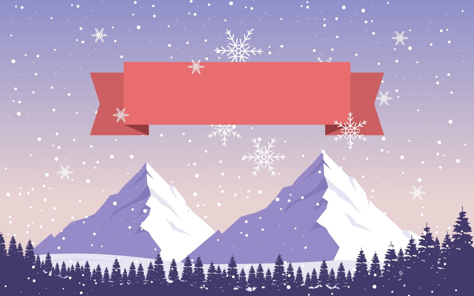 Snowy Mountain Background - Illustration