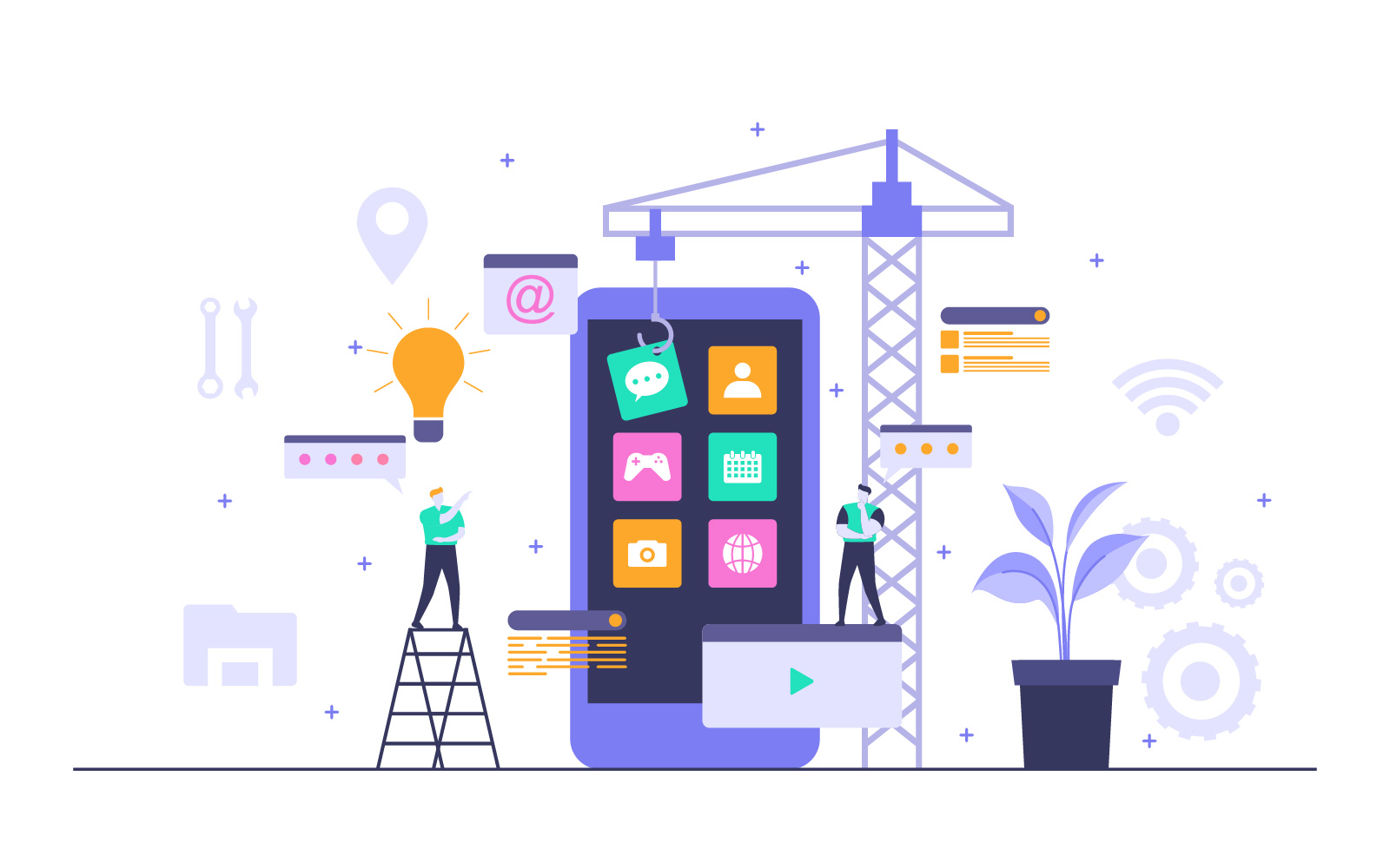 People Build App - Illustration