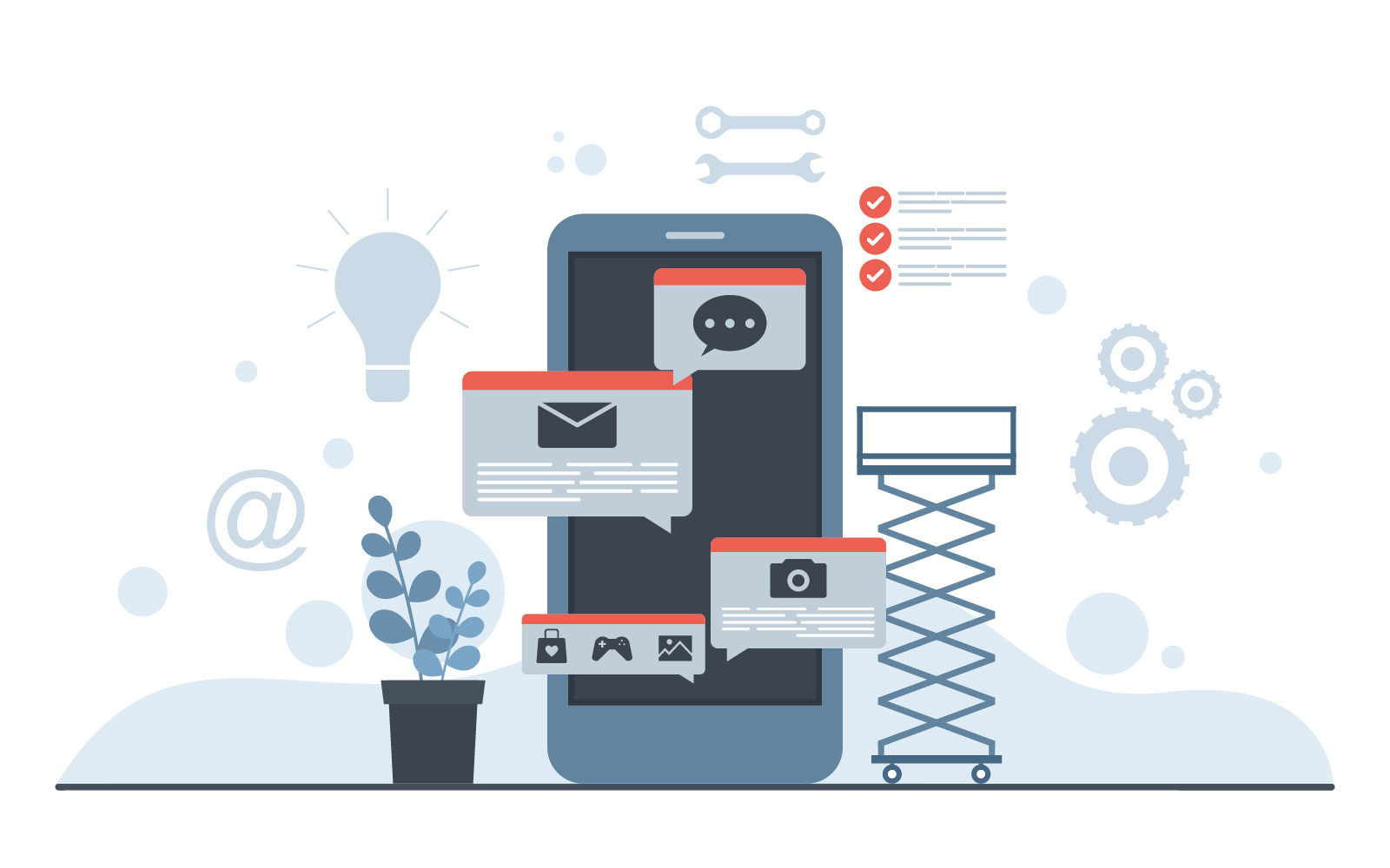 Smartphone Mobile App - Illustration