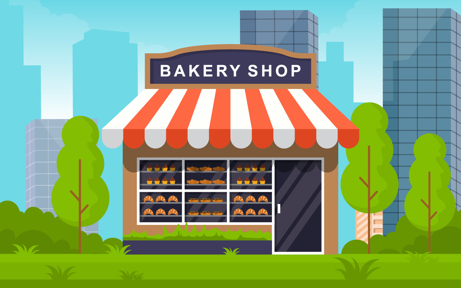 Showcase Food Store - Illustration