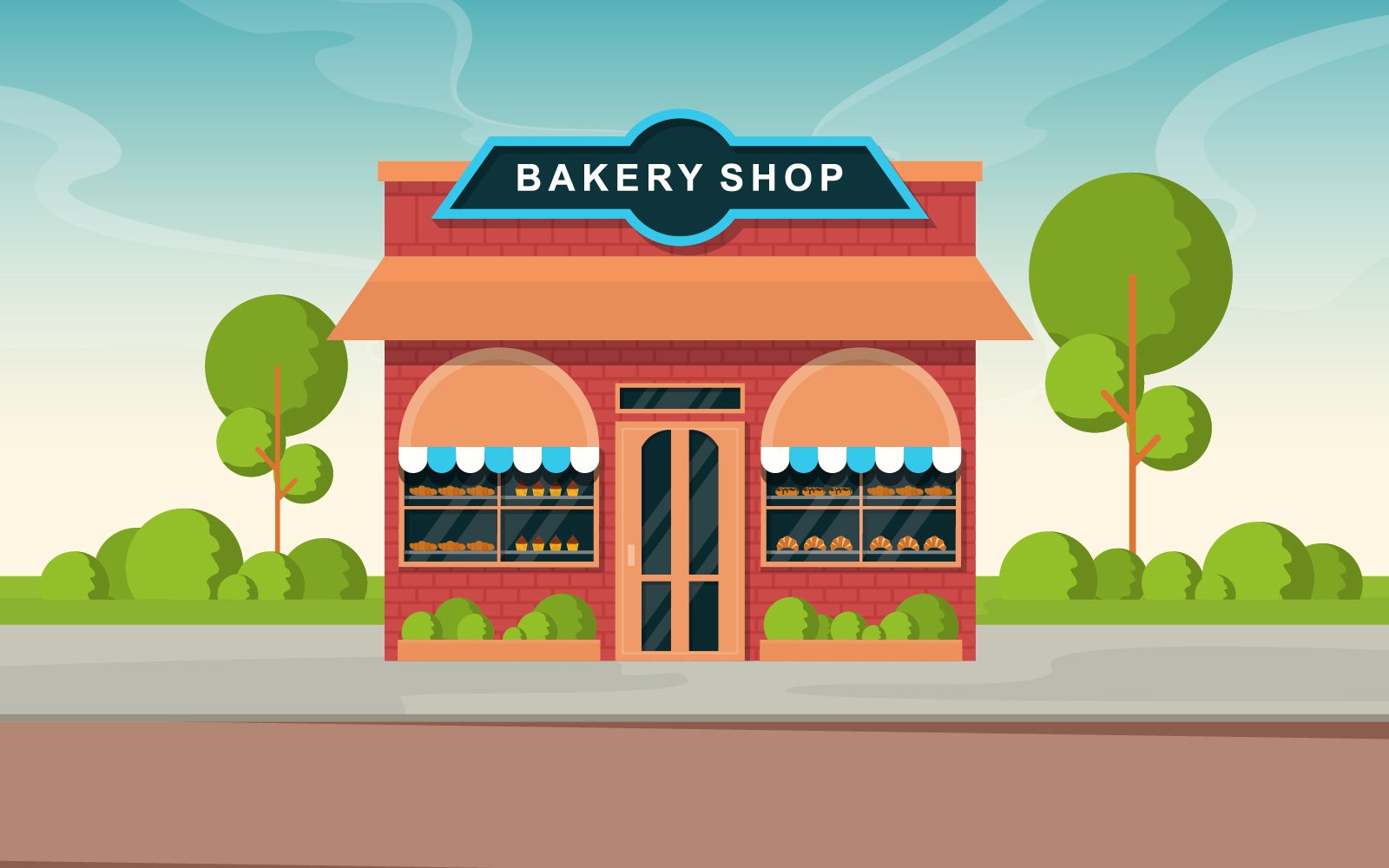 Facade Store Bakery - Illustration