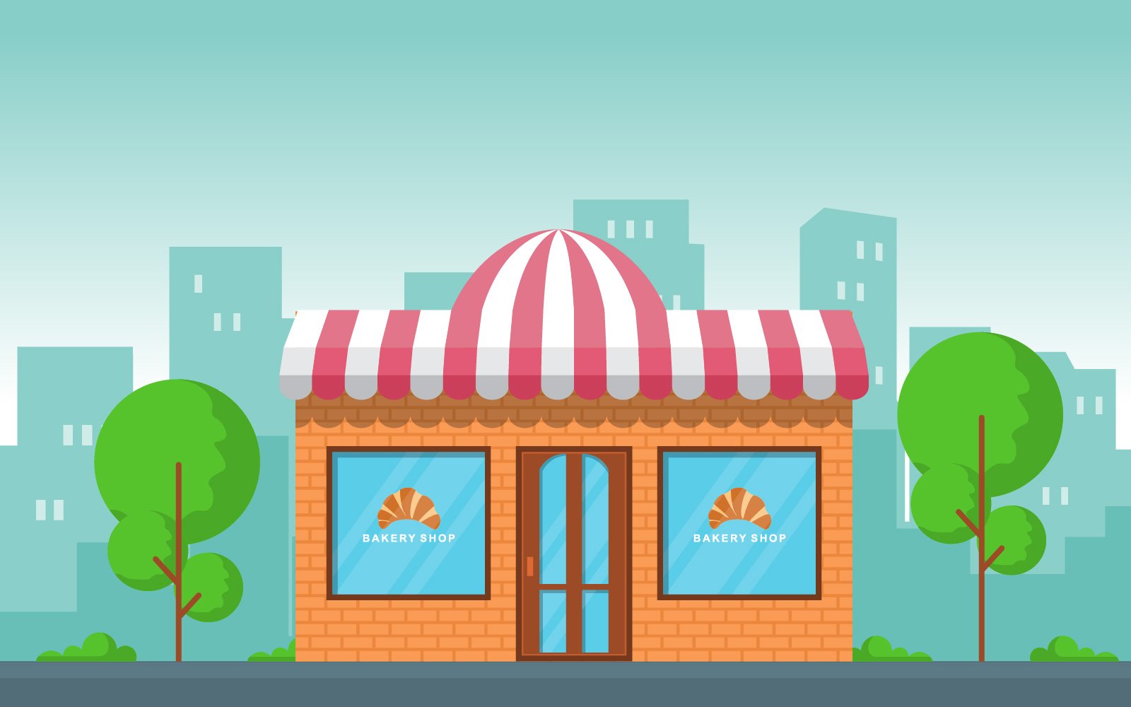 Store Bakery Shop - Illustration