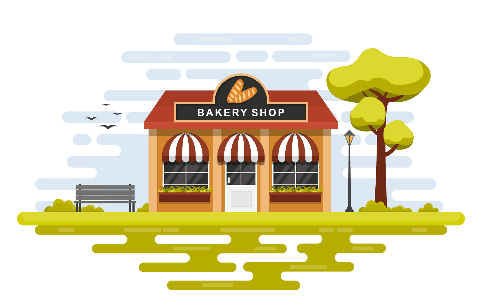 Food Store Front - Illustration