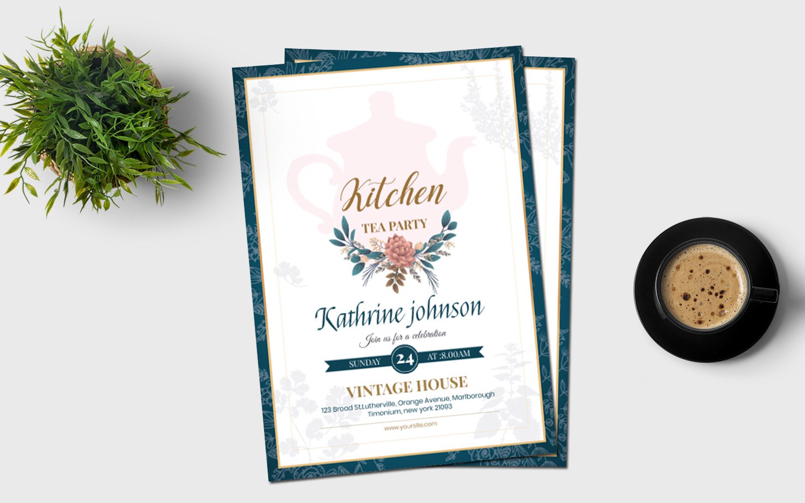 Kitchen Tea Invitation - Corporate Identity Template