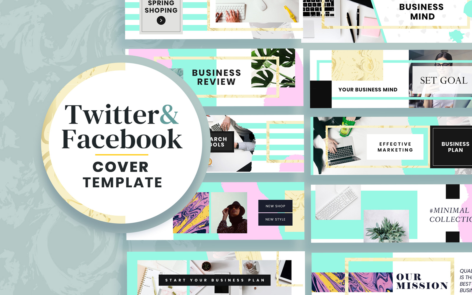 Facebook & Twitter Cover Social Media Template