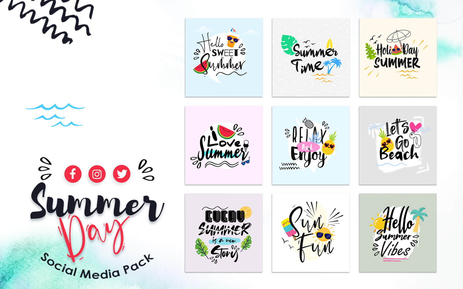 Summer Day Social Media Template