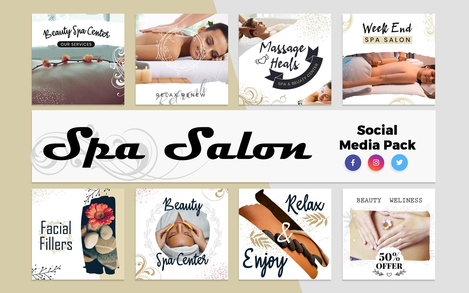 Spa & Salon Social Media Template