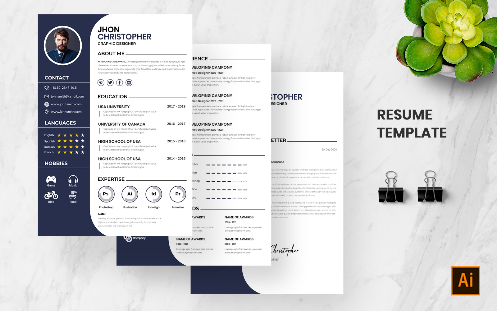 free creative resume template doc free download