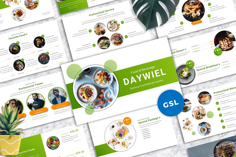 Daywiel - Food & Beverage Google Slides