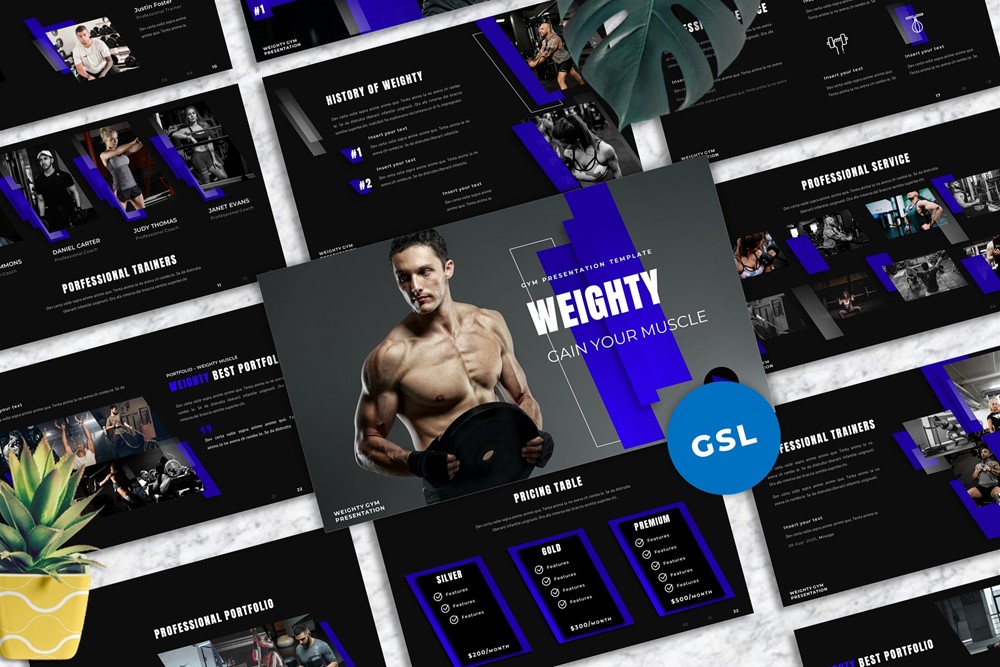 Weighty - Gym Google Slides