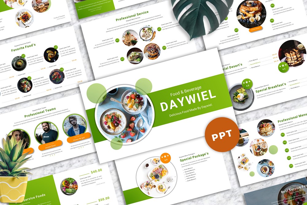 Daywiel - Food & Beverage PowerPoint template