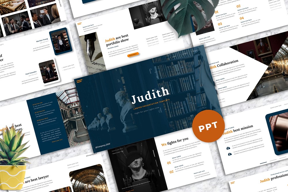 Judith - Lawyer PowerPoint template