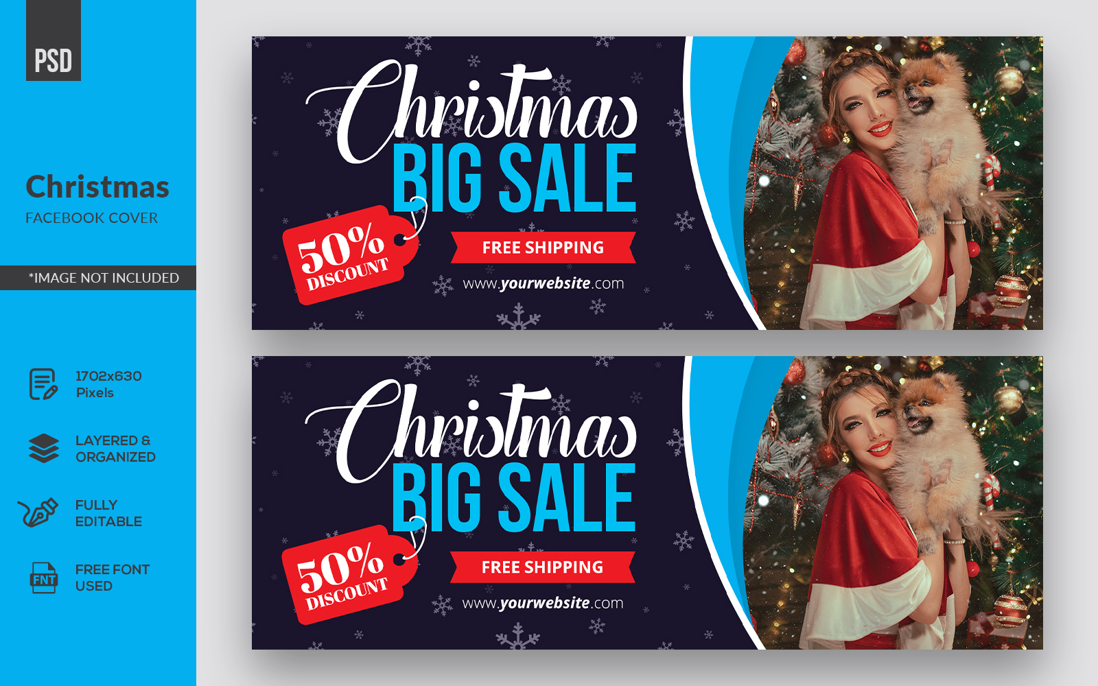 Christmas Facebook Cover Social Media Template