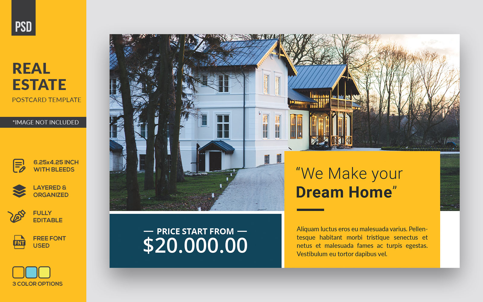 Real Estate Postcard - Corporate Identity Template