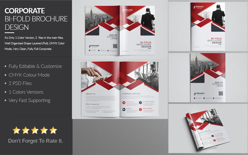 Bi-fold Brochure - Corporate Identity Template