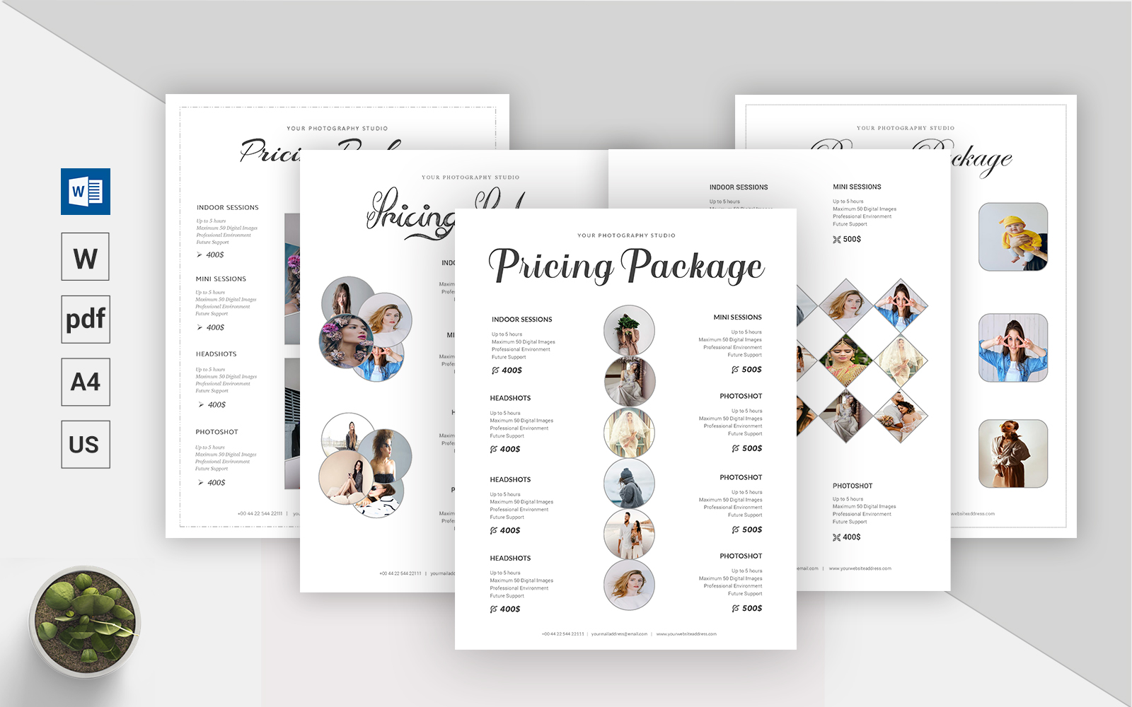 Top Bundle - Photography Pricing Guide - Corporate Identity Template