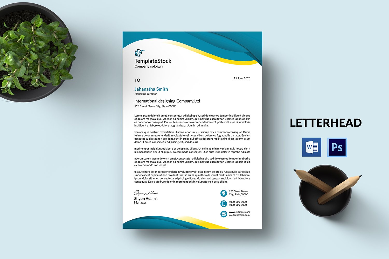 Letterhead Design - Corporate Identity Template