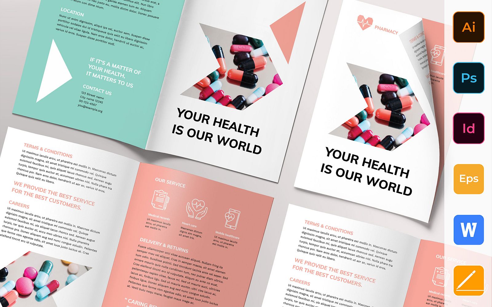 Pharmacy Brochure Bifold - Corporate Identity Template