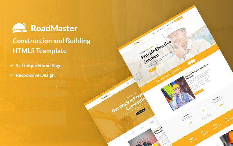 Roadmaster - Construction and Building Website Teamplate