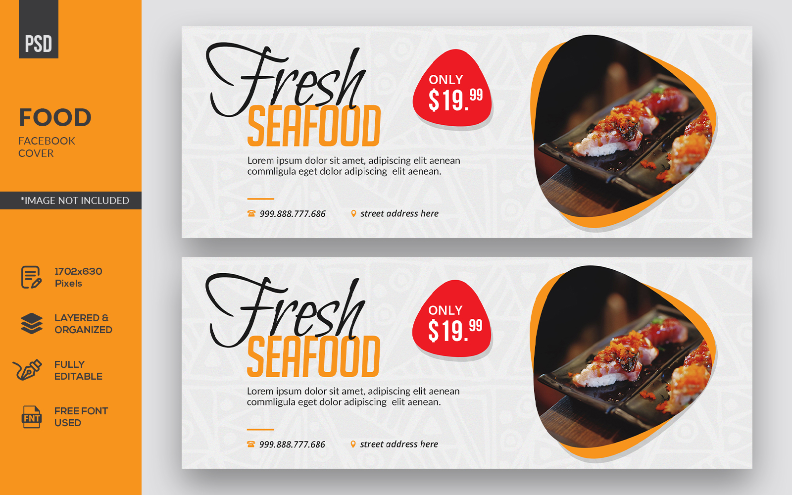 Food Facebook Cover Social Media Template