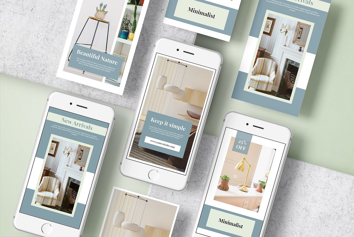 Stories Template for Interior Design and Furniture Design for Social Media