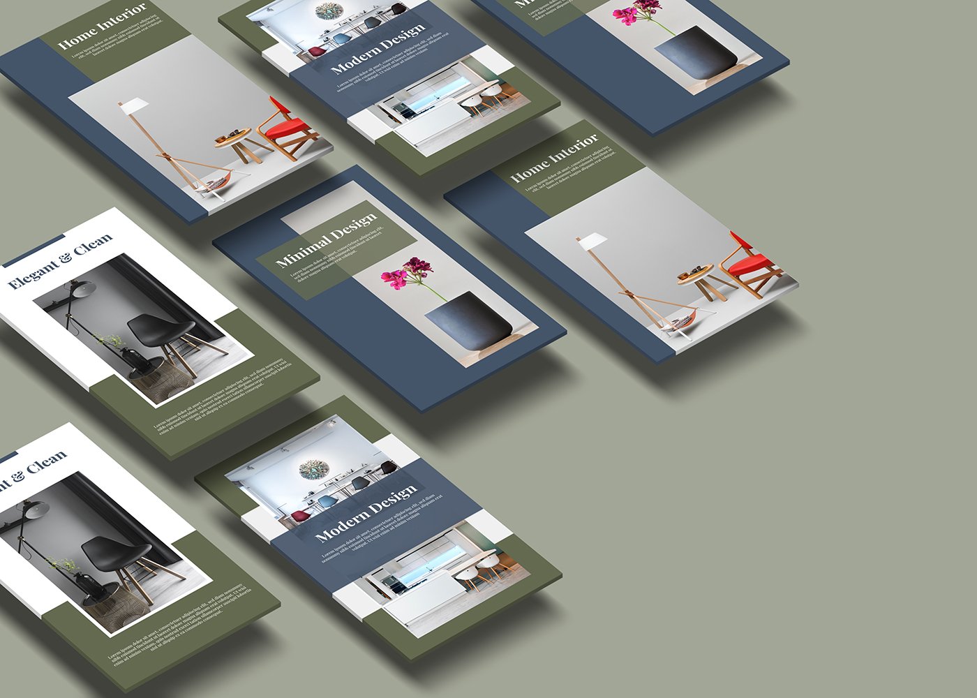 Stories Template for Interior Design and Furniture for Social Media